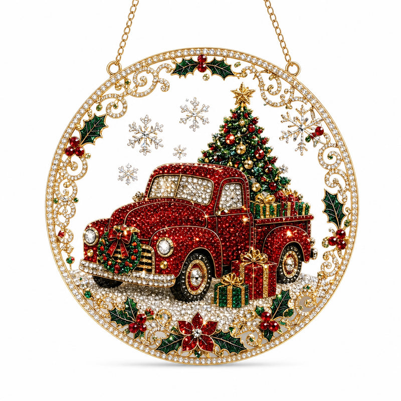 Round Acrylic Christmas Hanging Ornament