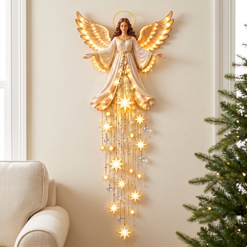 Cascading Angel Christmas Wall Light