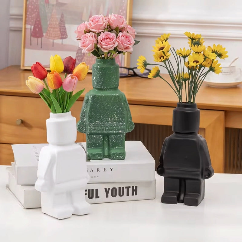 Nordic Robot Ceramic Vase