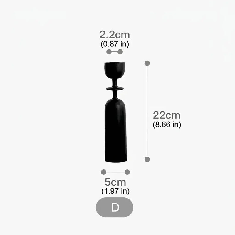 Black Taper Candle Holders