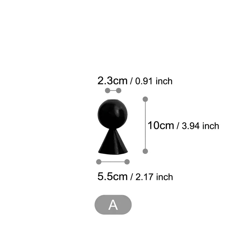 Black Taper Candle Holders
