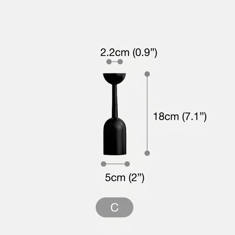 Black Taper Candle Holders