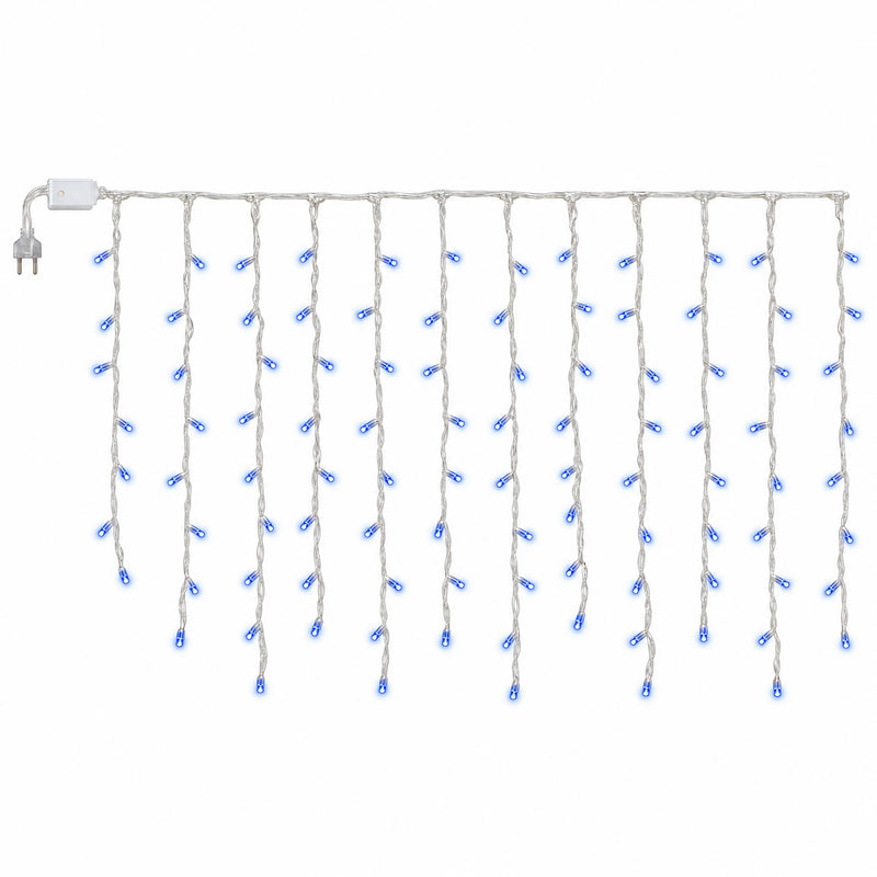 LED Curtain Lights, 8 Modes, Outdoor Icicle String, US/EU Plug