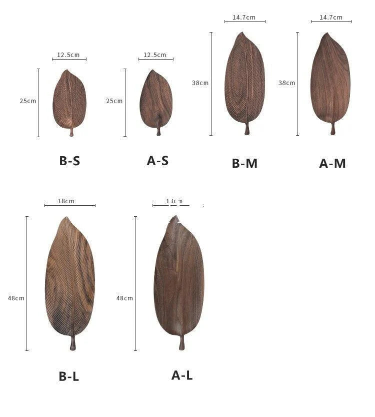 Leaf Wooden Serving Trays