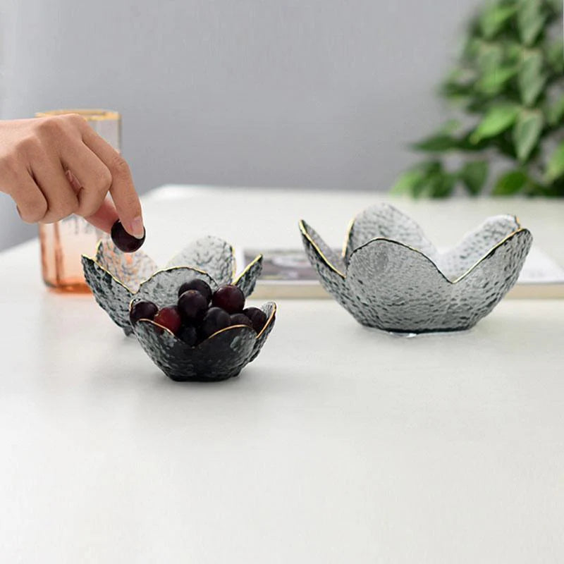 Glass Flower Petal Bowls