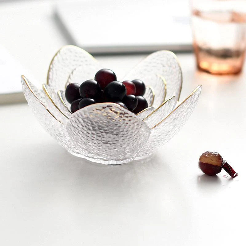 Glass Flower Petal Bowls