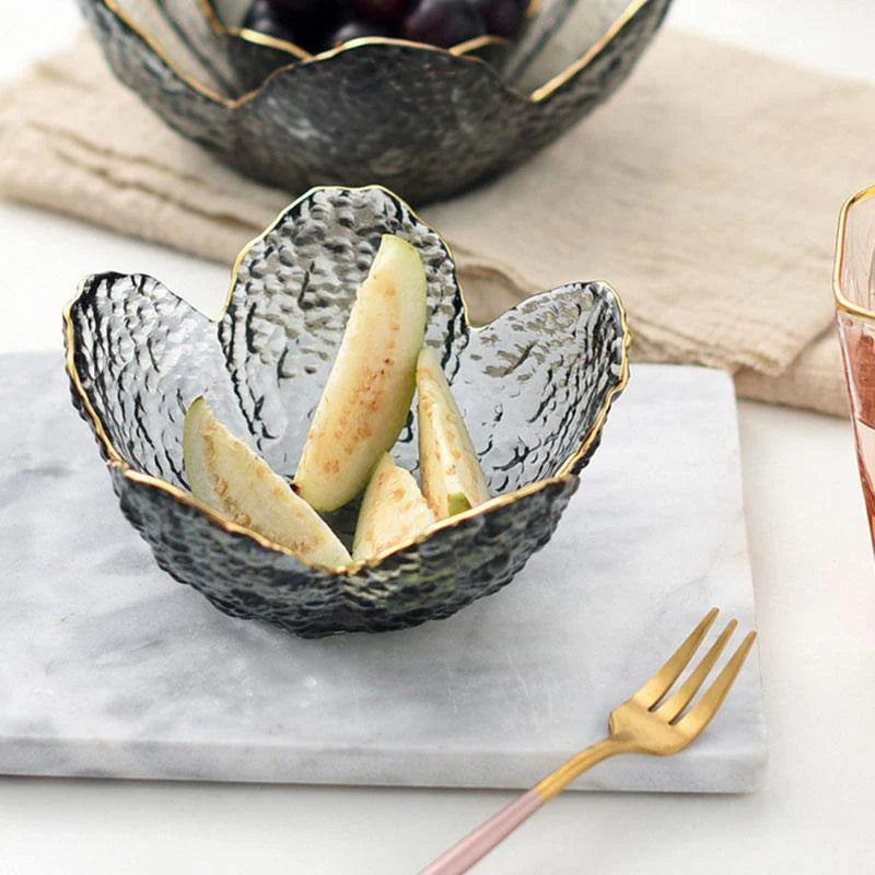 Glass Flower Petal Bowls