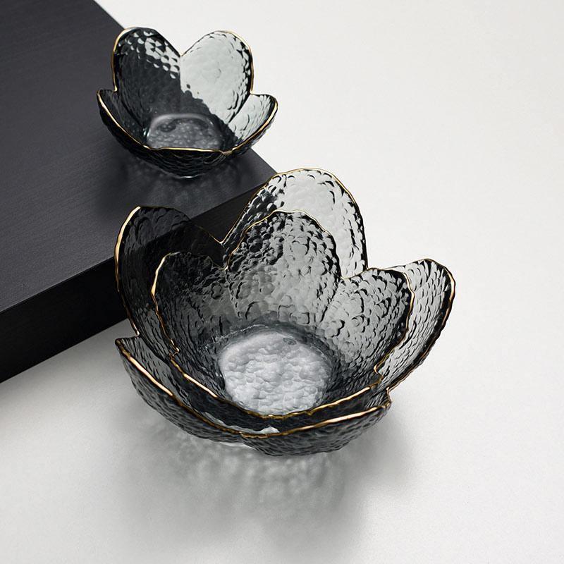 Glass Flower Petal Bowls