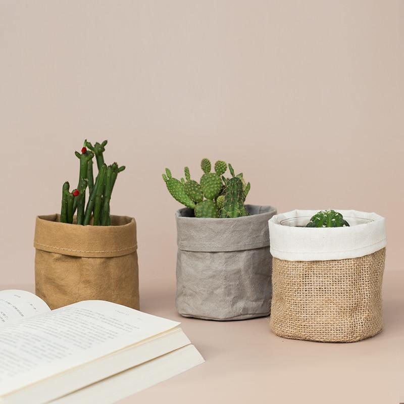 Vintage Fabric Planter Basket Regular price