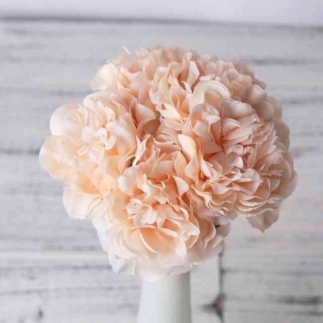 5-Pack Silk Faux Roses Artificial Flowers