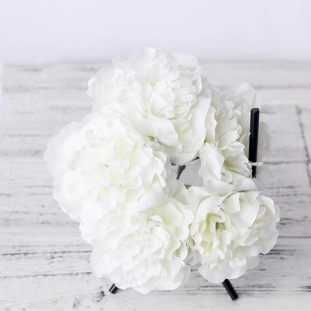 5-Pack Silk Faux Roses Artificial Flowers