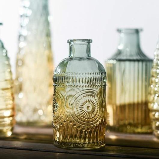 Gradient Glass Bottle Vases