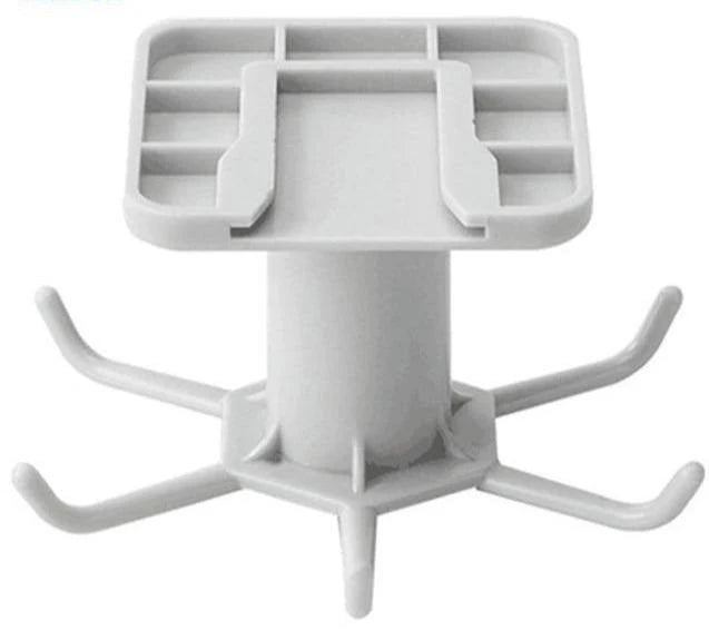 Under-Counter Rotating Kitchen Utensil Storage 6-Hook Organizer