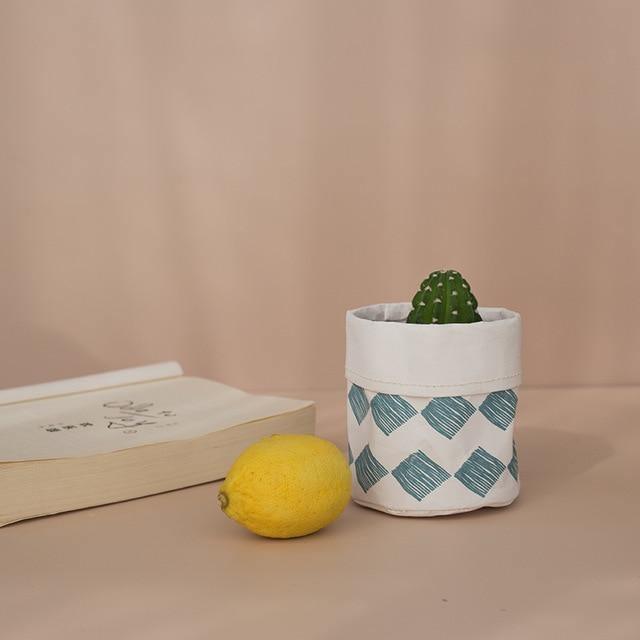 Vintage Fabric Planter Basket Regular price