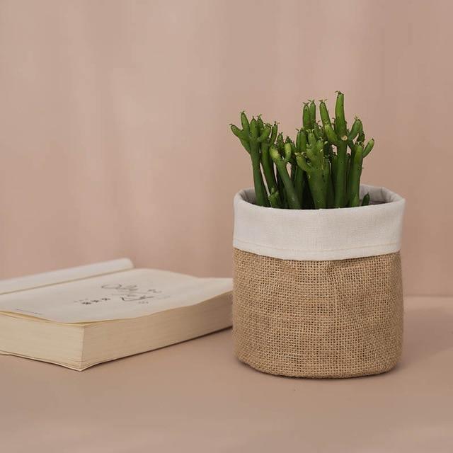 Vintage Fabric Planter Basket Regular price