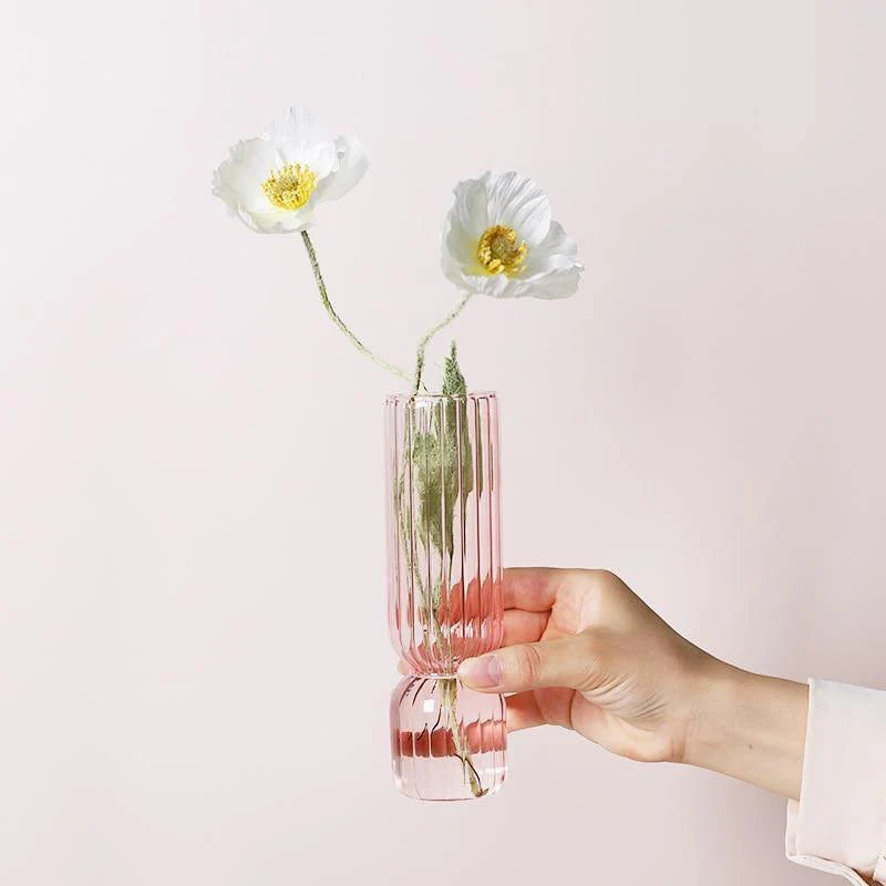 Inverted Colorful Glass Vase