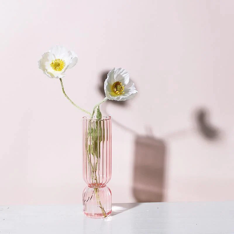 Inverted Colorful Glass Vase