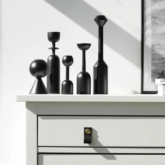Black Taper Candle Holders