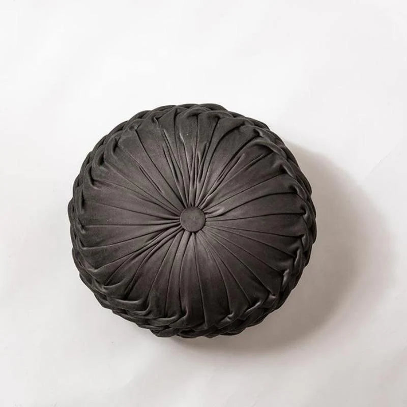 Plush Frill Circular Cushion Toss Pillow