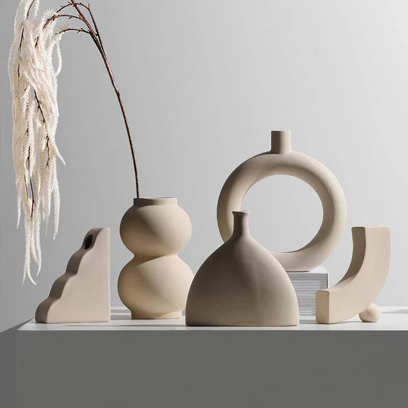 SereneStone™ - Contemporary Ceramic Vase Set