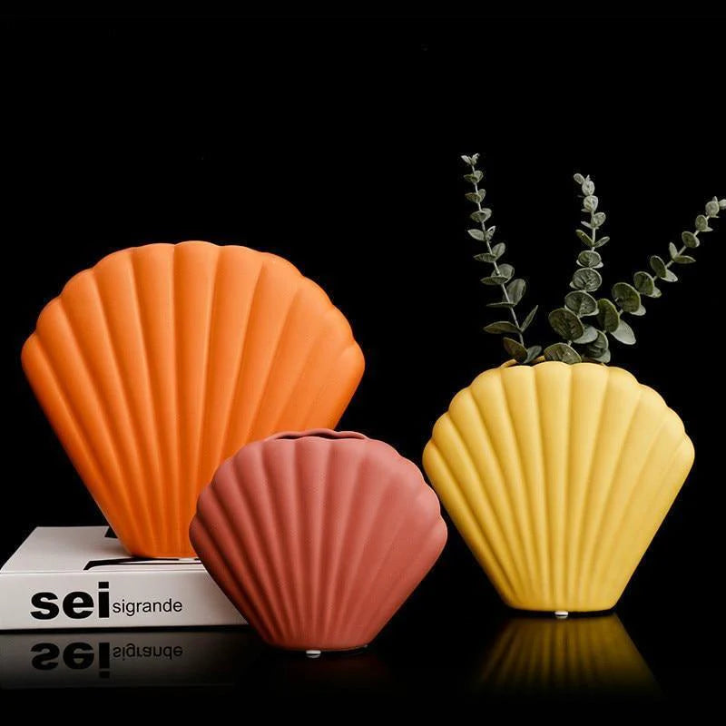 Vibrant Seashell Vase