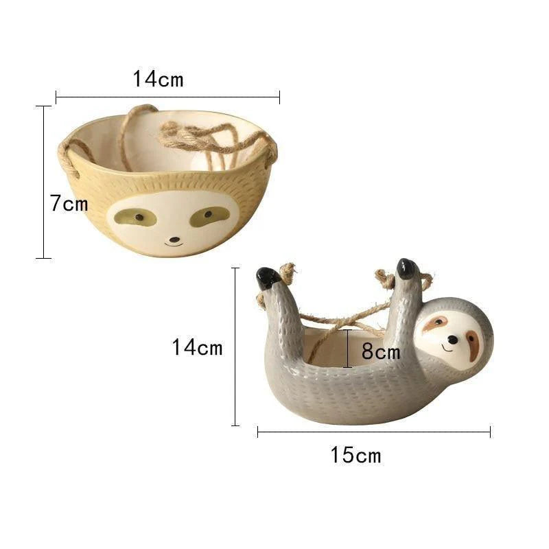 Lazy Ceramic Hanging Succulent Planter