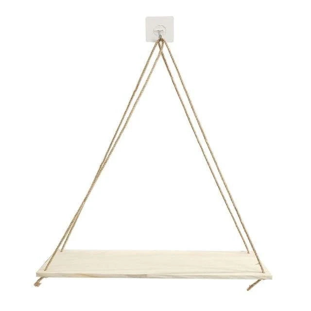 Wooden Rope Swing Wall-Mounted Rack