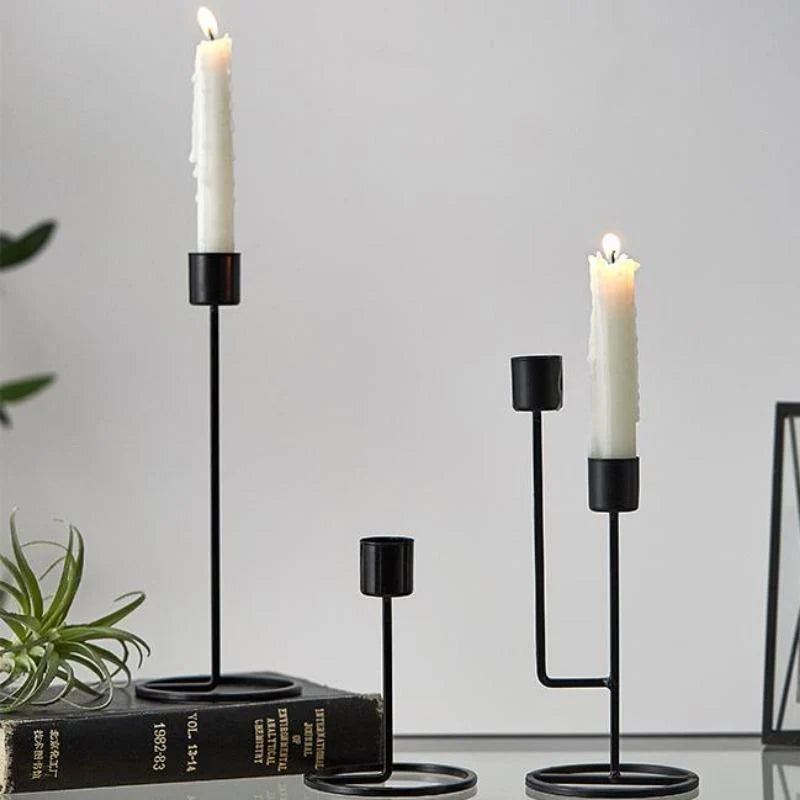 Mondrian Metal Taper Candle Holders and Candelabras