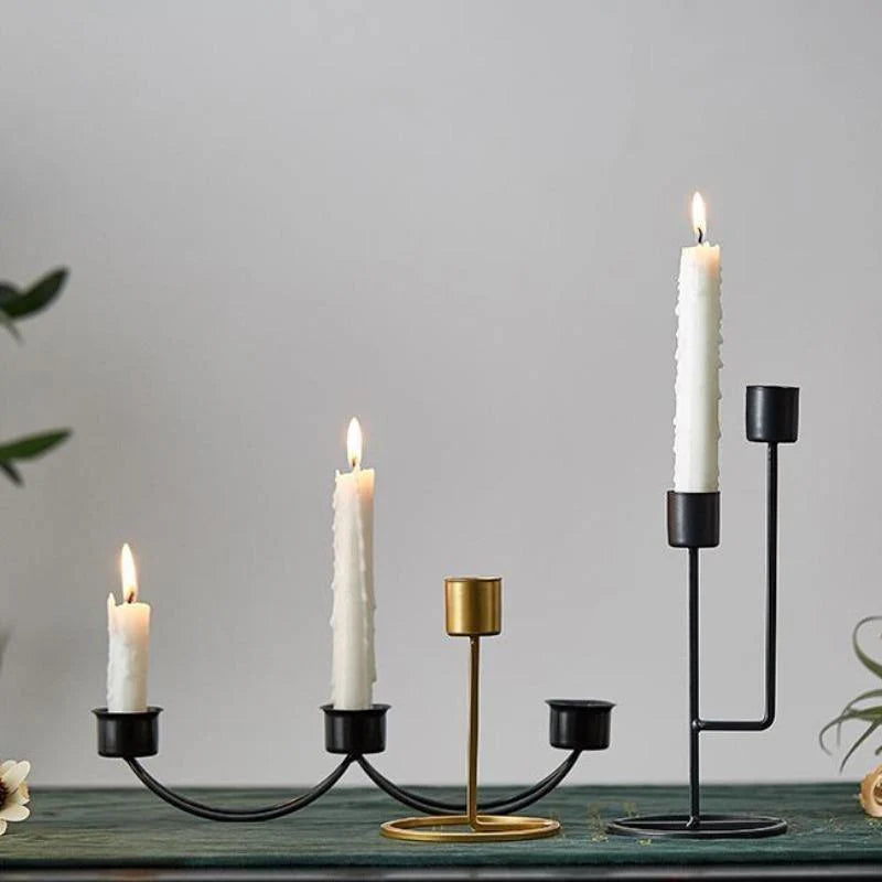 Mondrian Metal Taper Candle Holders and Candelabras