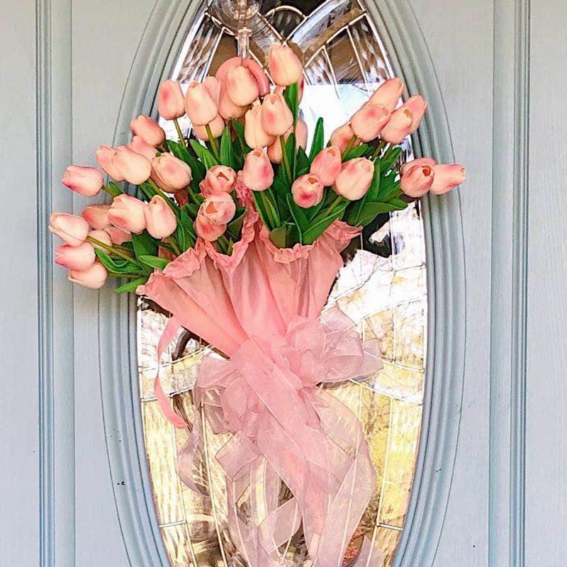 10-Piece Fake Tulips Silk Flowers