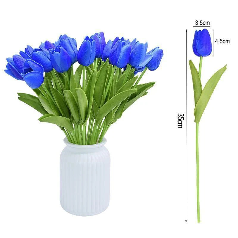 10-Piece Fake Tulips Silk Flowers