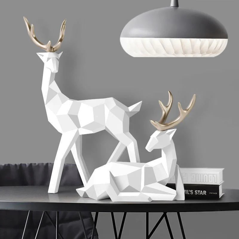 Reindeer Legends Sculpture Duo