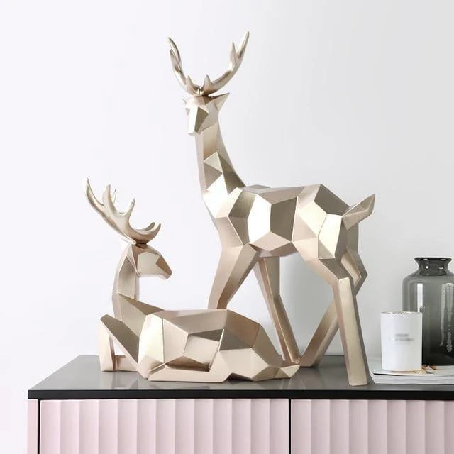 Reindeer Legends Sculpture Duo
