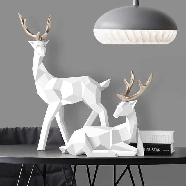 Reindeer Legends Sculpture Duo