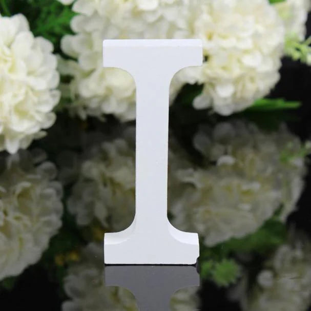 White Standing Mountable Wood Letter