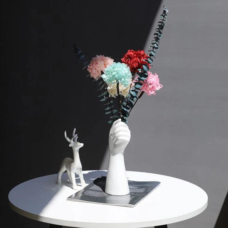 Hands of Bloom Ceramic Vase