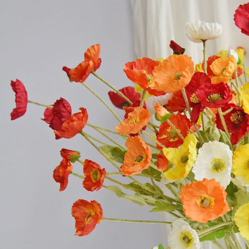 Faux Red Flowers