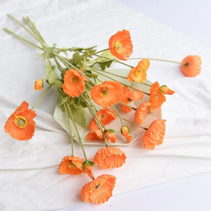 Faux Red Flowers