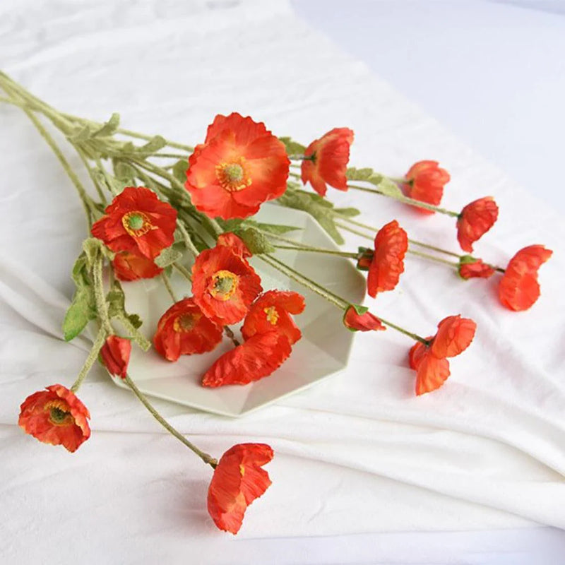 Faux Red Flowers