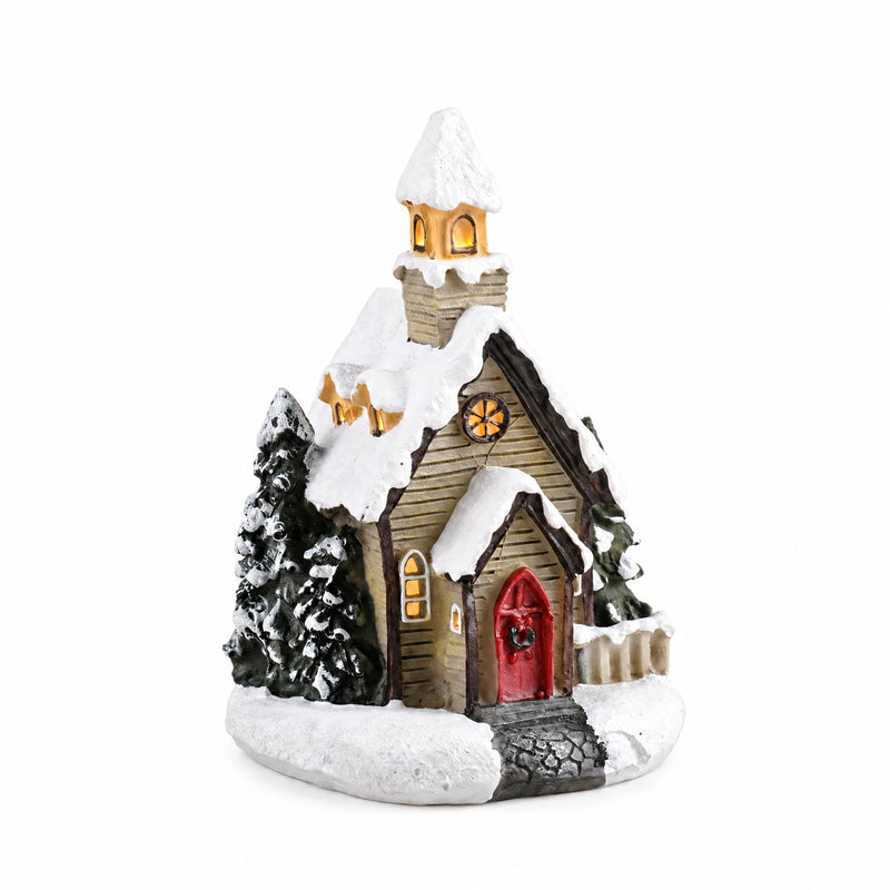 Snowy LED Christmas Church