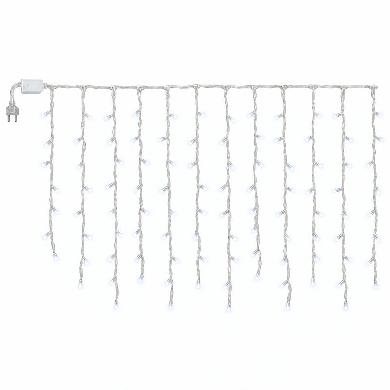LED Curtain Lights, 8 Modes, Outdoor Icicle String, US/EU Plug