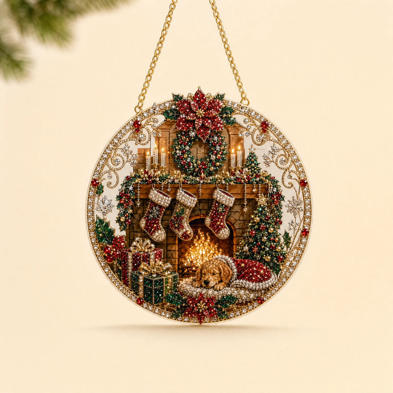 Round Acrylic Christmas Hanging Ornament