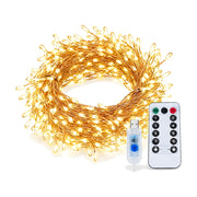 Copper wire light string, 9 m 300 LED, warm white, on a white background