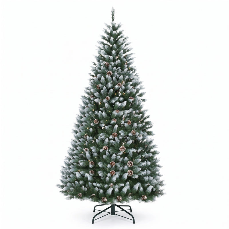 6-Ft Pre-Lit Snow-Flocked Spruce Tree
