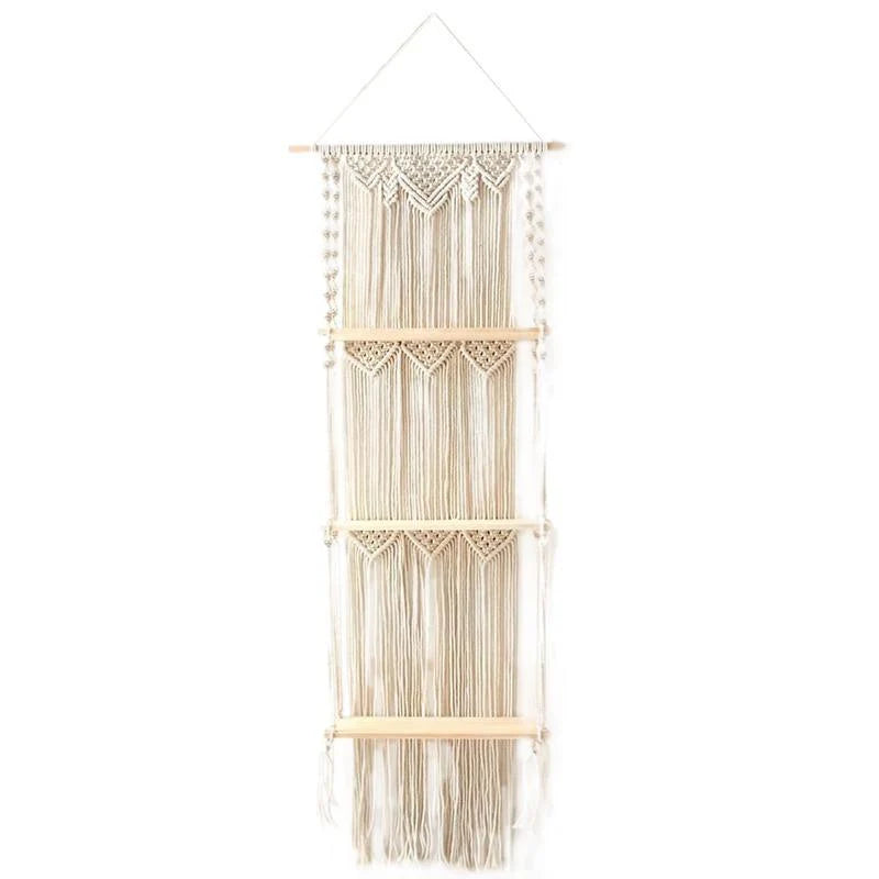 3-Level Macrame Hanging Shelves
