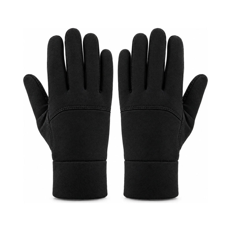 Black winter gloves, pair, back of the hand