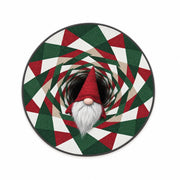 Round rug with a printed Gnome Spiral design