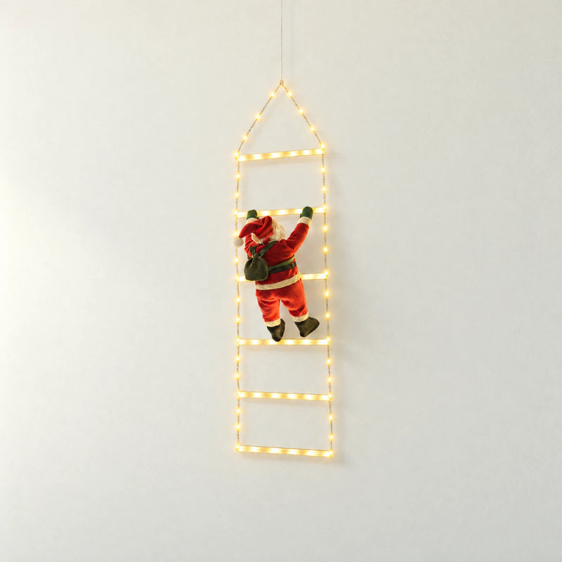 Santa Climbing Ladder Light, 1.5 m Warm White, on a pale neutral background