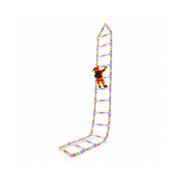 Santa Climbing Ladder Light, 3 m Multicolor, with curved lower wires on a white background