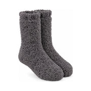 Dark grey fleece mid-calf socks, pair